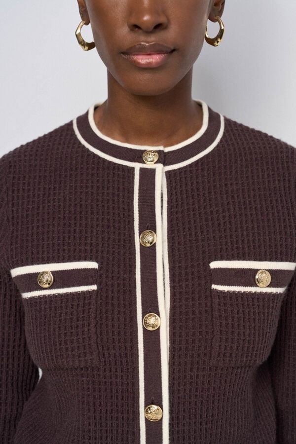 Salsa Jeans Buttoned cardigan Dark brown