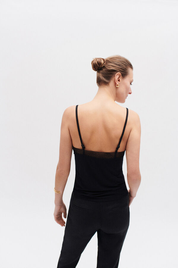 Caroll Camiseta lencera Clea Negro