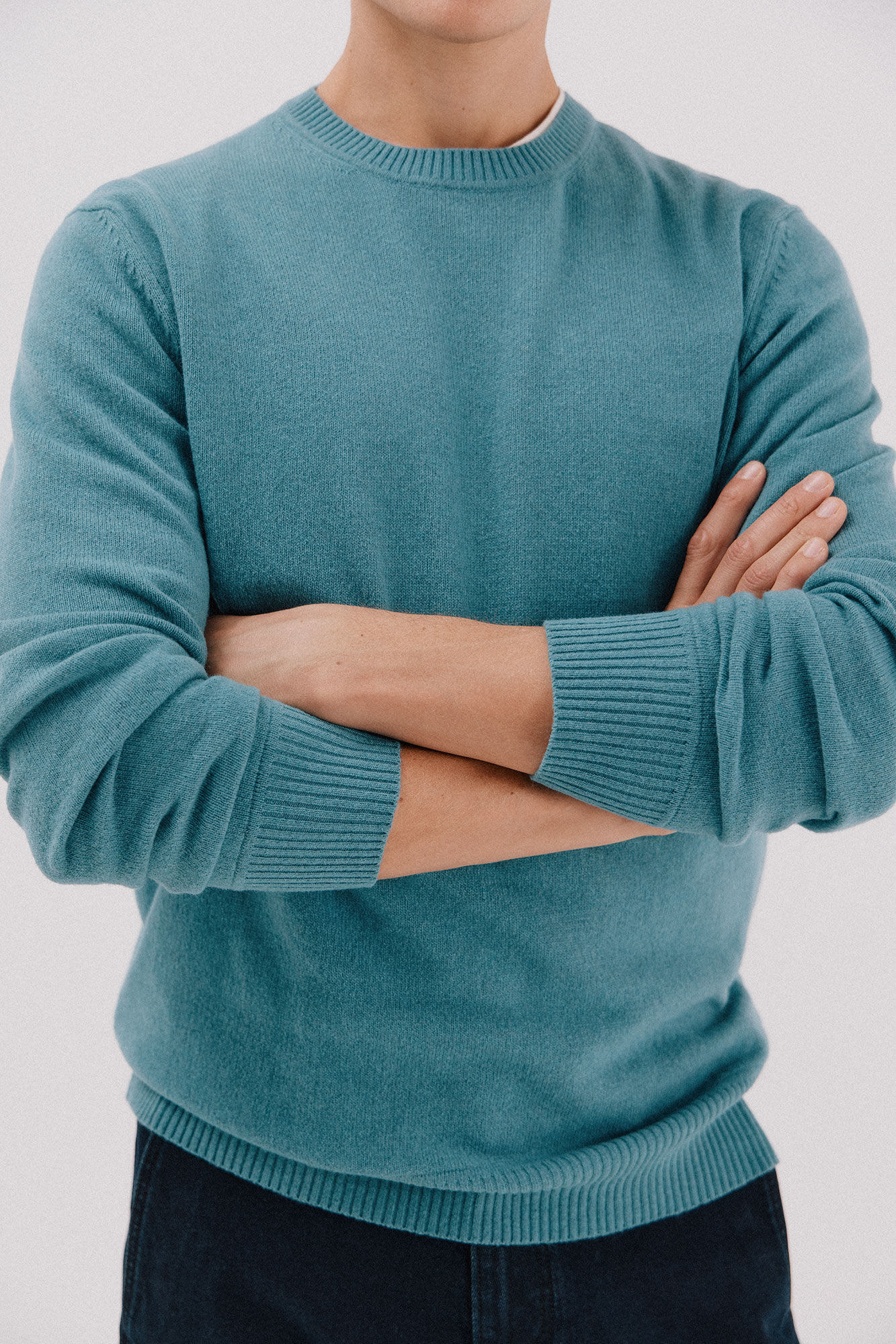Cortefiel Lambswool jumper with round neck