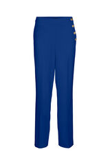 Cortefiel Pantalones largos con botones laterales Azul royal