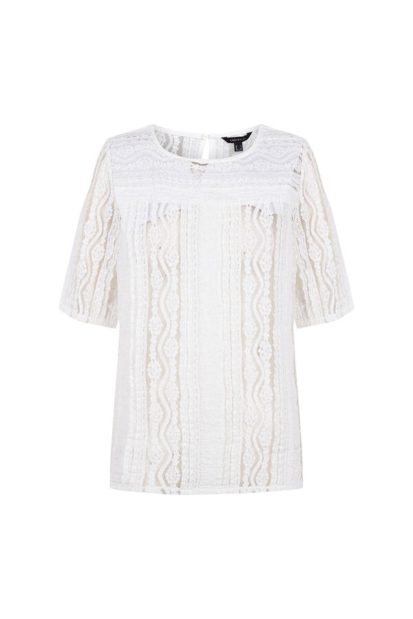 Cortefiel Lace top White