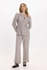 Vila Calça social com viscose Cinzento