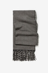 Vilanova Manta de cachecol pied-de-poule Preto