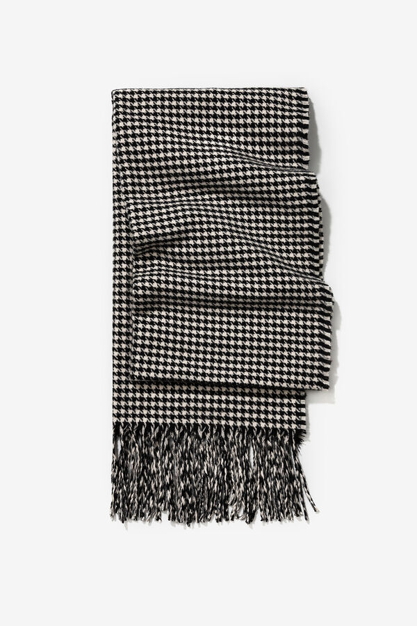 Vilanova Manta de cachecol pied-de-poule Preto