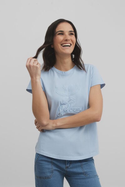 Cortefiel Camiseta woman clasica azul