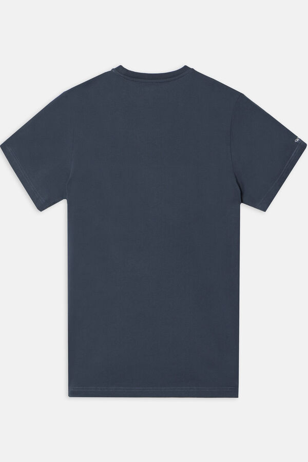 Cortefiel Classic T-shirt with ethnic pocket Navy