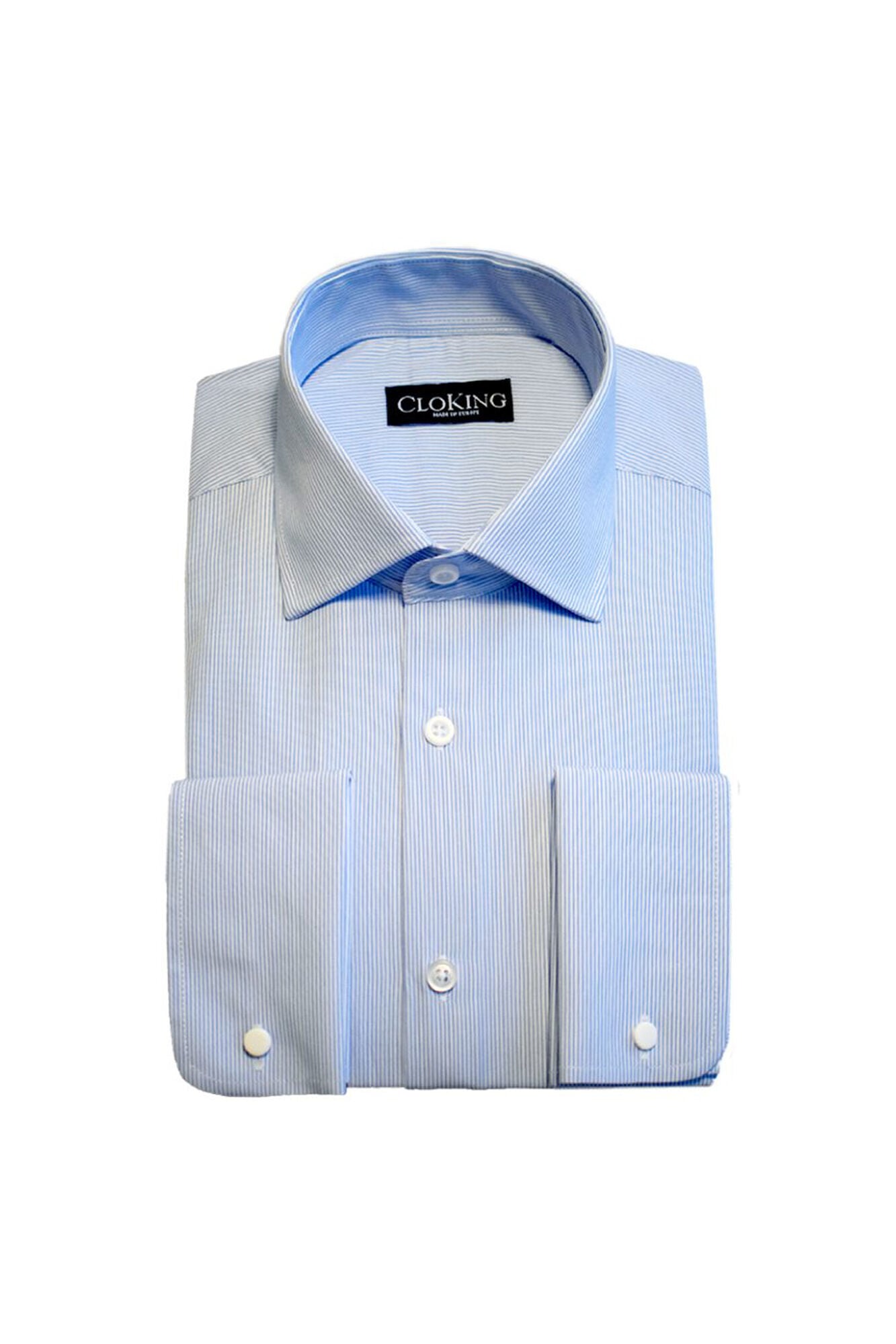 Cloking Camisa de riscas gola inglesa