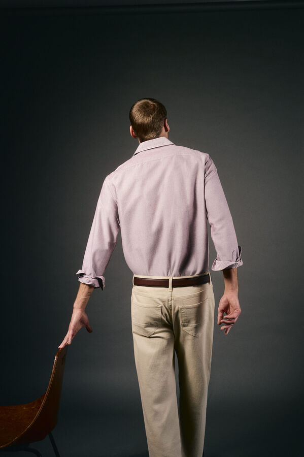 OOTO Camisa oxford liso Rosa