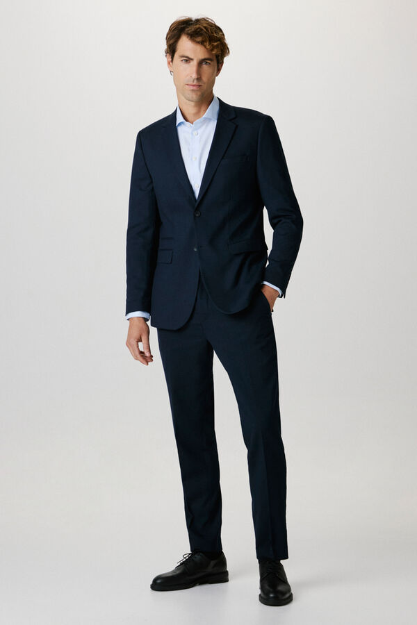 Selected Blazer Slim Fit com lã Azul