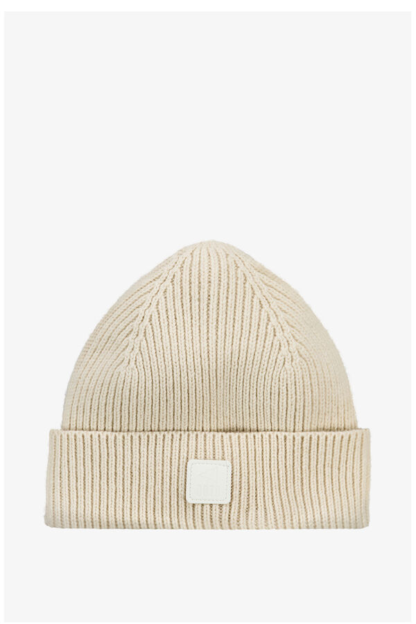 OOTO Boné de malha lisa beanie Castanho