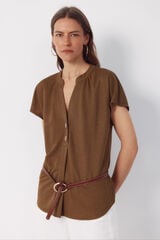 Cortefiel Blusa confort Kaki