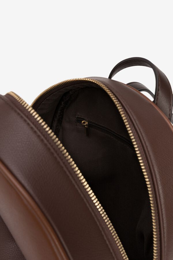 Vilanova Multicoloured faux leather backpack Brown