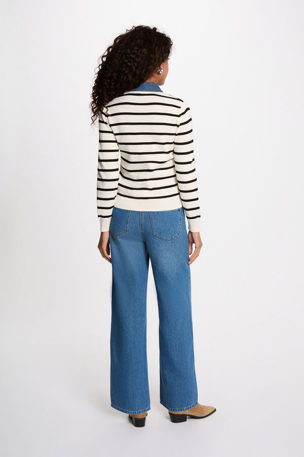 Morgan Camisola de riscas com gola alta Multicolorido