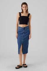 Cortefiel Denim tube skirt Blue