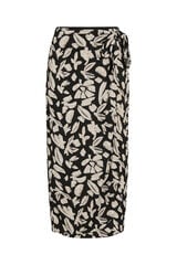Vila Saia pareo midi estampada Preto