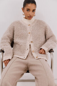 Cortefiel Bouclé jersey-knit jacket