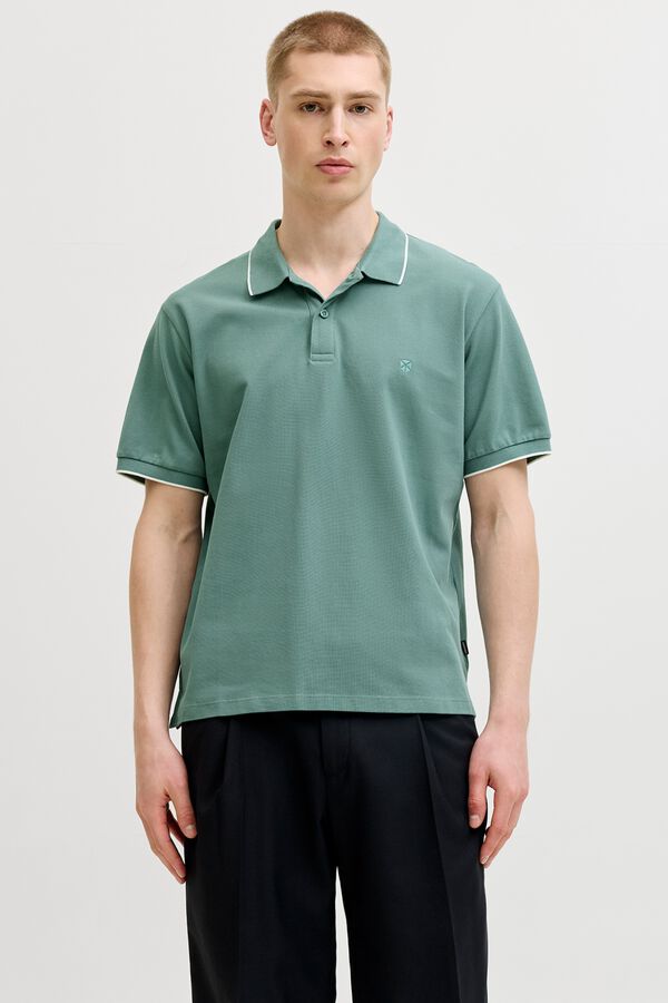 Jack & Jones Cotton short sleeve polo shirt Dark green