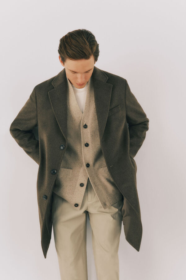 Cortefiel Removable lining coat Camel