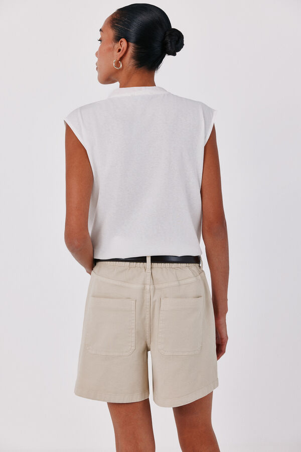 Cortefiel Scarf T-shirt White