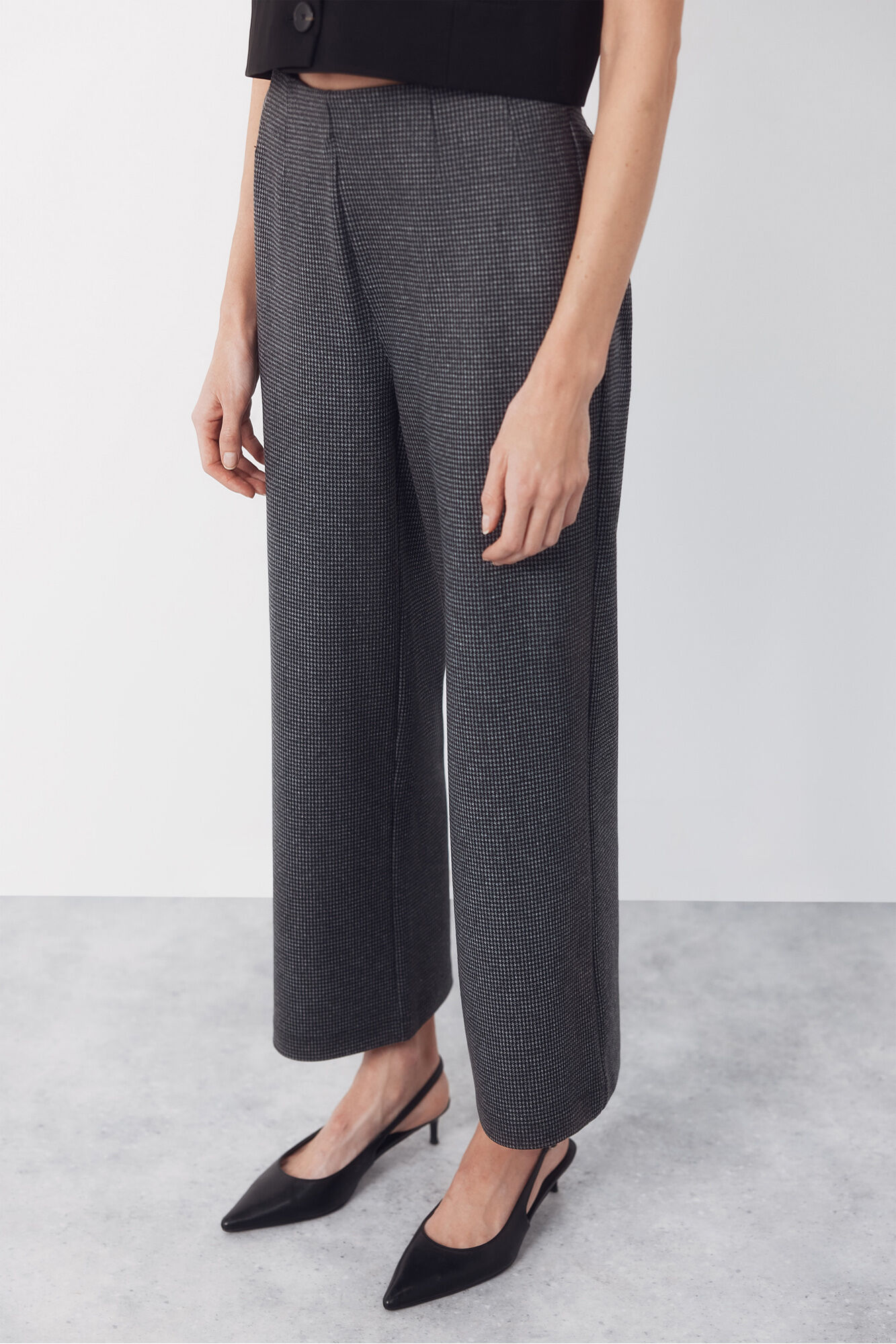 Cortefiel Wide jersey-knit trousers