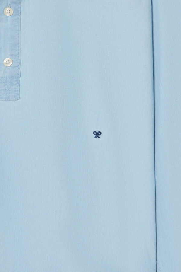 Silbon Camiseta denim esportiva Azul