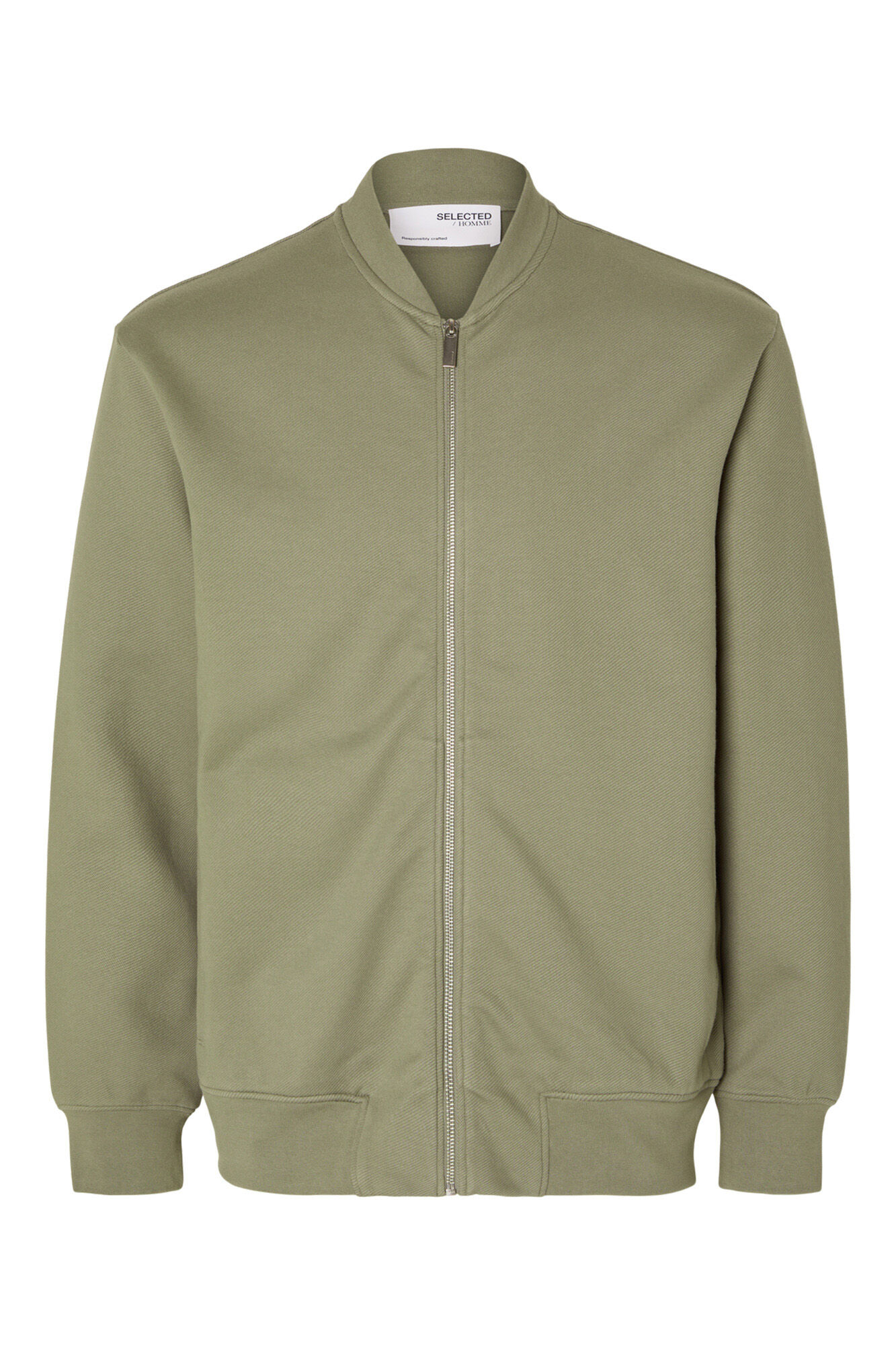 Bomber style sweatshirt made from organic cotton Men s