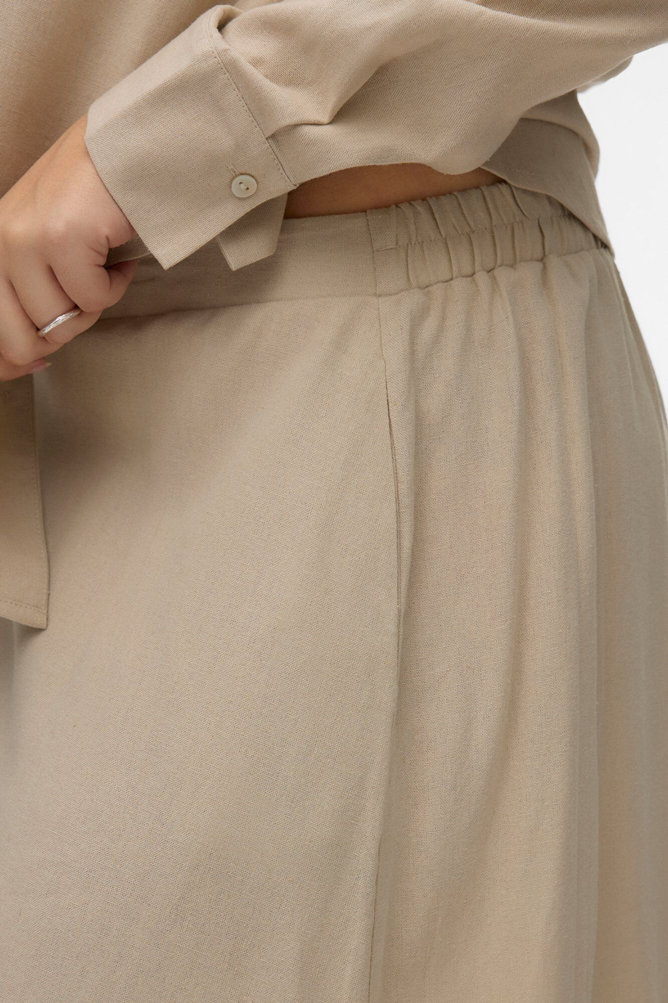 Vero Moda Curve Linen 7/8 plus size skirt