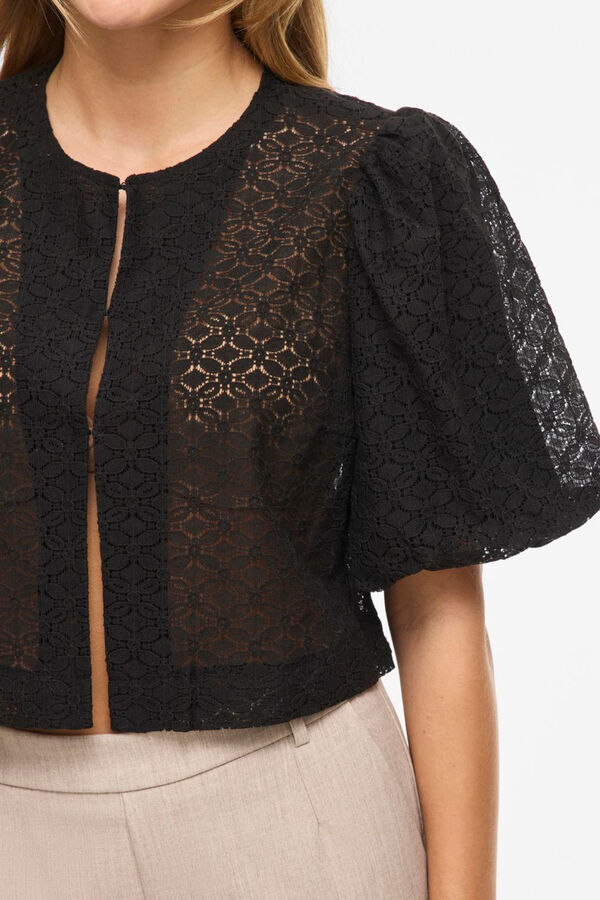 Vila Lace women's bolero jacket Black
