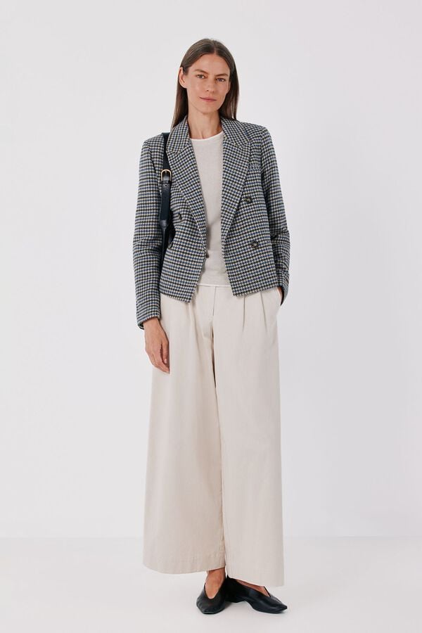 Cortefiel Short blazer Printed blue