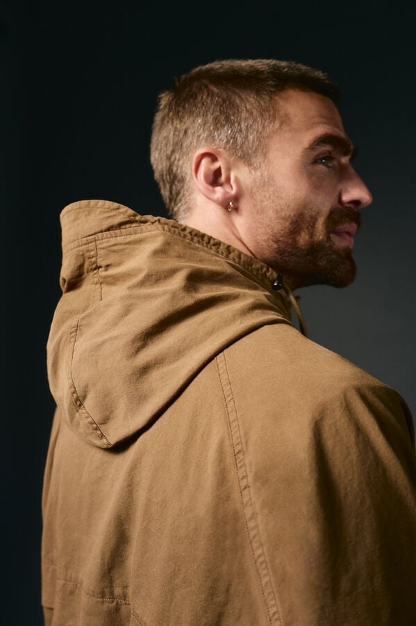 OOTO Parka corta algodón Marrón