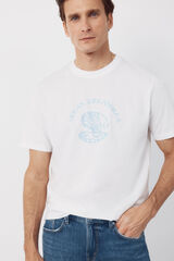 Cortefiel Pearl graphic T-shirt White