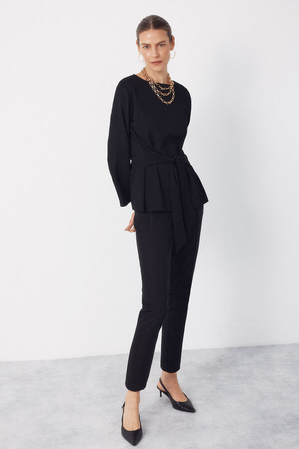 Cortefiel Skinny stretch trousers Black