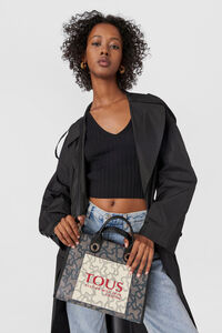 Cortefiel Amaya Kaos Icon medium black shopper bag Multicolour