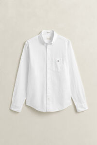 Gant Camisa Regular Fit em algod&atilde;o e linho
