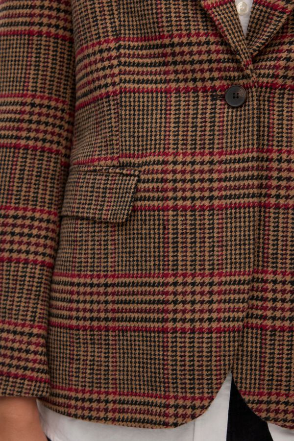 Vero Moda Blazer aos quadrados Castanho