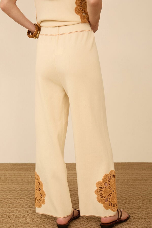 Meisie Jersey-knit trousers Beige
