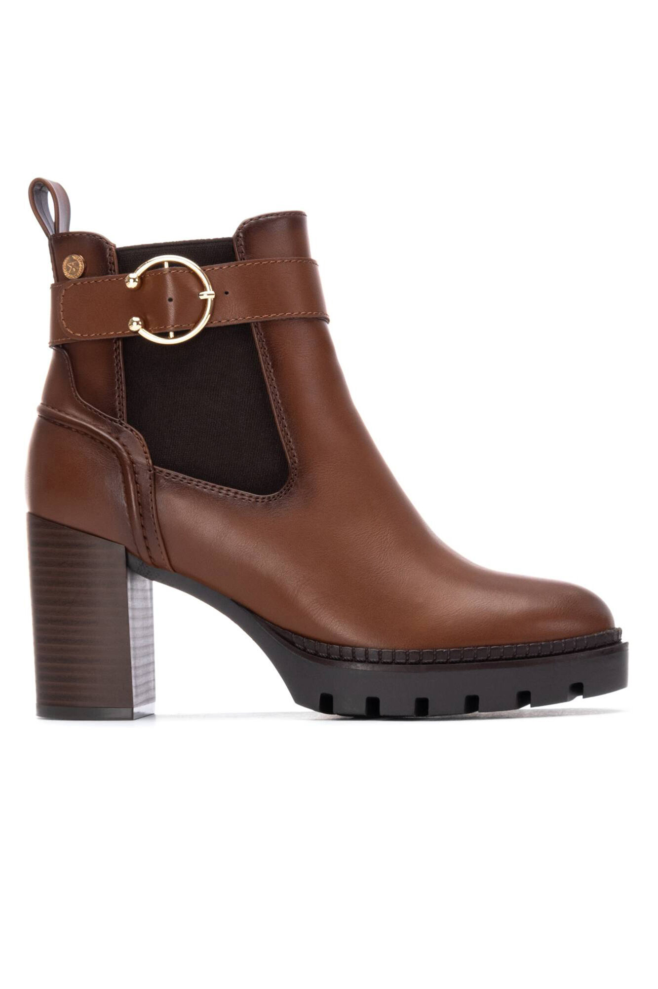 XTI Botins de salto estilo Chelsea
