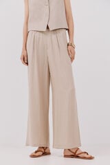 Cortefiel Floaty wide leg trousers Printed brown