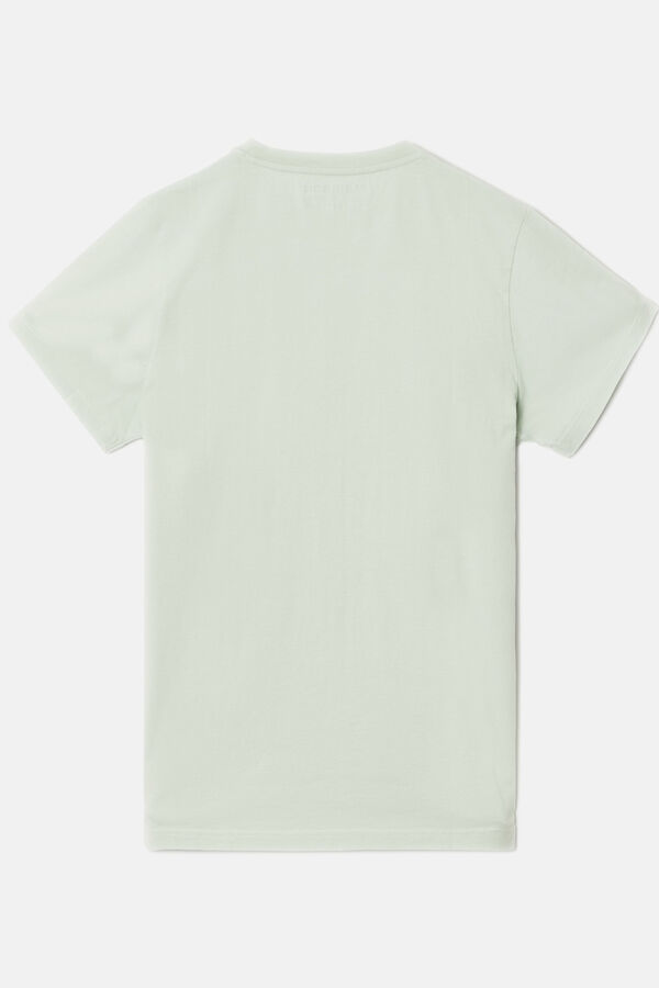 Cortefiel T-shirt silbon minilogo Verde