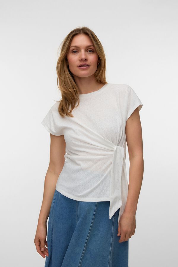 Vero Moda T-shirt com detalhe de n&oacute; Branco
