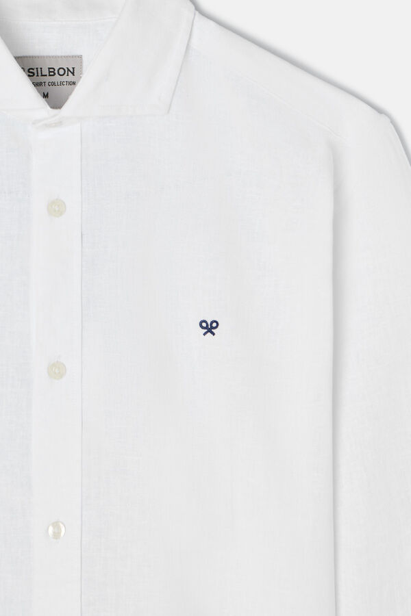 Silbon Camisa esportiva macia Branco
