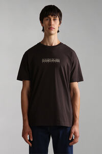 Cortefiel Box short-sleeved T-shirt Dark brown