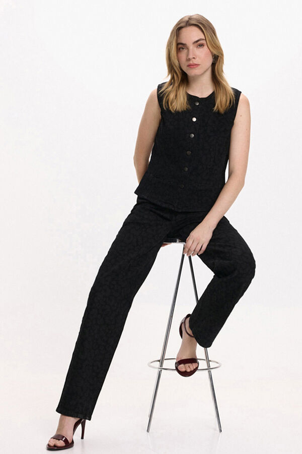 Vila Cal&ccedil;a cal&ccedil;a com estampa animal Preto