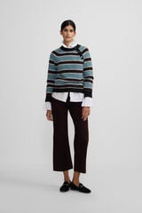 Silbon Camisola riscas com botões Multicolorido