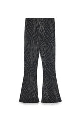 Vero Moda Calça comprida boca de sino com lurex Preto
