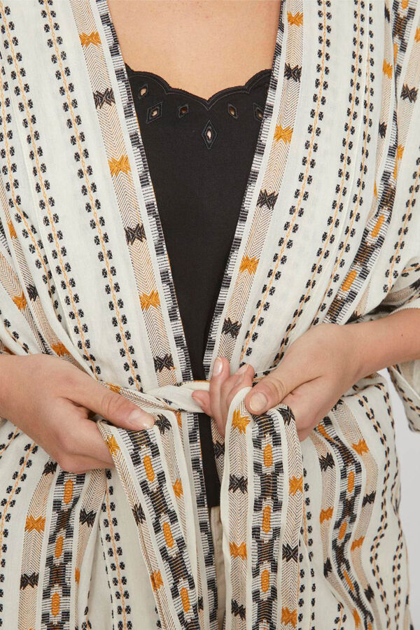 Cortefiel Half-sleeve kimono blazer Grey
