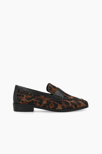 Lodi Mocassins de couro com estampa animal