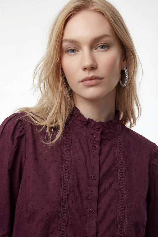 Vero Moda Camisa fluida de manga comprida comprida  Roxo