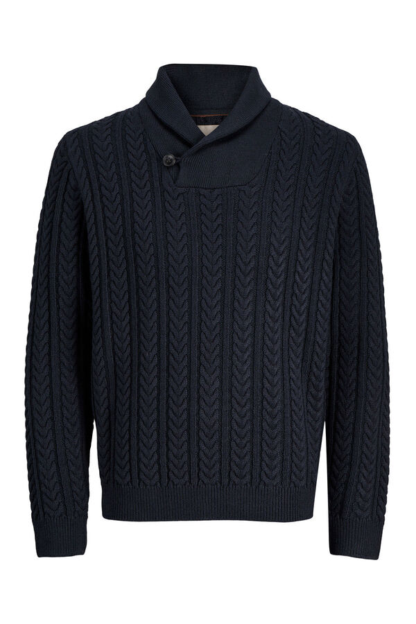 Jack & Jones Jersey de punto trenzado Azul marino