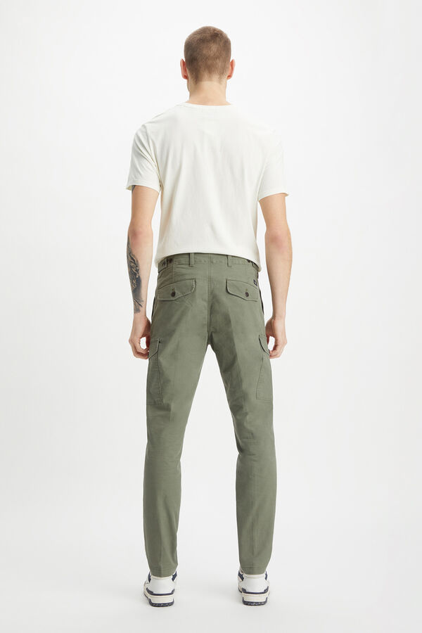 Dockers Calça cargo para homem slim cônica Verde